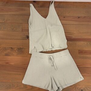 Abercrombie & Fitch Light Green Ribbed Set